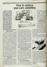Better Homes & Gardens May 1979 Magazine Article: How to replace your car's carpeting