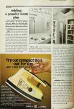 Better Homes & Gardens May 1979 Magazine Article: Adding a powder room plus