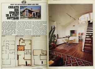 Better Homes & Gardens May 1979 Magazine Article: CREATE BIG SPACES IN A TINY COTTAGE