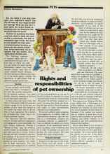 Better Homes & Gardens September 1979 Magazine Article: Rights and responsibilities of pet ownership