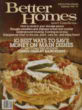Better Homes & Gardens September 1979 Magazine Cover