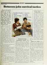 Better Homes & Gardens October 1979 Magazine Article: Between-jobs survival tactics