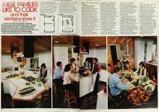 Better Homes & Gardens October 1979 Magazine Article: THESE FAMILIES LIKE TO COOK and their kitchens show it
