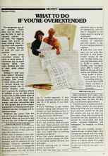 Better Homes & Gardens November 1979 Magazine Article: WHAT TO DO IF YOU'RE OVEREXTENDED
