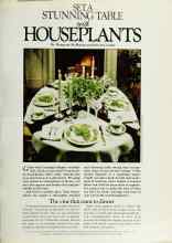 Better Homes & Gardens November 1979 Magazine Article: SET A STUNNING TABLE with HOUSEPLANTS