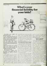 Better Homes & Gardens November 1979 Magazine Article: What's your financial liability for your kids?