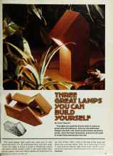 Better Homes & Gardens November 1979 Magazine Article: THREE GREAT LAMPS YOU CAN BUILD YOURSELF