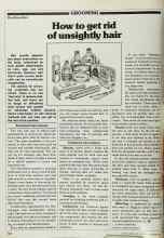 Better Homes & Gardens November 1979 Magazine Article: How to get rid of unsightly hair