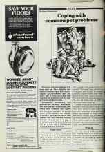 Better Homes & Gardens November 1979 Magazine Article: Coping with common pet problems