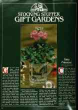 Better Homes & Gardens December 1979 Magazine Article: STOCKING STUFFER GIFT GARDENS