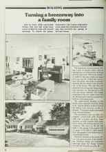Better Homes & Gardens February 1980 Magazine Article: Turning a breezeway into a family room