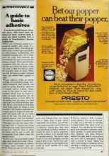 Better Homes & Gardens February 1980 Magazine Article: A guide to basic adhesives