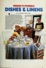 Better Homes & Gardens March 1980 Magazine Article: DESIGN-IT-YOURSELF DISHES & LINENS
