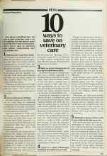 Better Homes & Gardens March 1980 Magazine Article: 10 ways to save on veterinary care