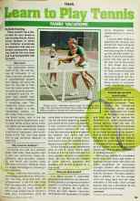 Better Homes & Gardens March 1980 Magazine Article: Learn to Play Tennis