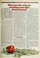 Better Homes & Gardens April 1980 Magazine Article: What are the schools teaching your kids about money?
