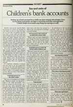 Better Homes & Gardens April 1980 Magazine Article: Ins and outs of Children's bank accounts