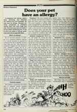 Better Homes & Gardens April 1980 Magazine Article: Does your pet have an allergy?