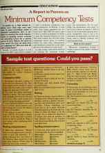 Better Homes & Gardens May 1980 Magazine Article: A Report to Parents on Minimum Competency Tests Sample test questions: Could you pass?