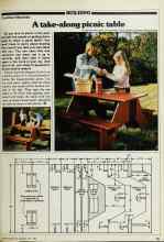 Better Homes & Gardens May 1980 Magazine Article: A take-along picnic table