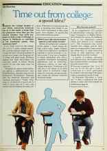 Better Homes & Gardens June 1980 Magazine Article: Time out from college: a good idea?