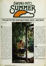 Better Homes & Gardens June 1980 Magazine Article: PROJECTS FOR YOUR BACKYARD, DECK, AND PATIO