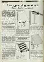 Better Homes & Gardens July 1980 Magazine Article: Energy-saving awnings: They're looking good again!
