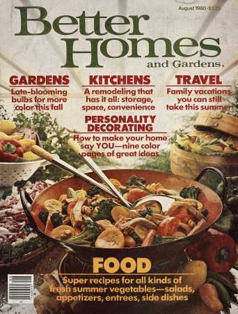 Better Homes & Gardens August 1980 Magazine Cover