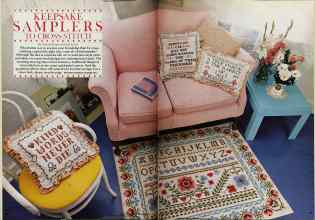 Better Homes & Gardens August 1980 Magazine Article: KEEPSAKE SAMPLERS TO CROSS-STITCH