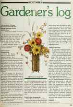 Better Homes & Gardens September 1980 Magazine Article: Gardener's log