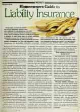Better Homes & Gardens October 1980 Magazine Article: Homeowners Guide to Liability Insurance