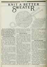 Better Homes & Gardens October 1980 Magazine Article: KNIT A BETTER SWEATER