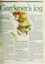 Better Homes & Gardens October 1980 Magazine Article: Gardener's log