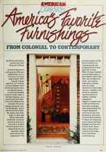 Better Homes & Gardens October 1980 Magazine Article: America's Favorite Furnishings FROM COLONIAL TO CONTEMPORARY