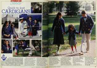 Better Homes & Gardens October 1980 Magazine Article: Quick-to-knit CARDIGANS