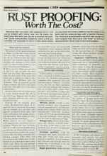 Better Homes & Gardens November 1980 Magazine Article: RUST PROOFING: Worth The Cost?