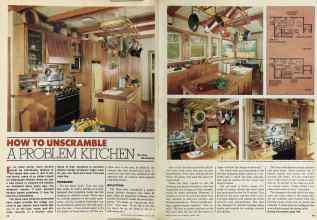 Better Homes & Gardens March 1981 Magazine Article: HOW TO UNSCRAMBLE A PROBLEM KITCHEN