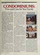 Better Homes & Gardens April 1981 Magazine Article: CONDOMINIUMS: Pros and Cons for Your Family