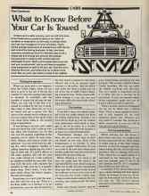 Better Homes & Gardens April 1981 Magazine Article: What to Know Before Your Car Is Towed