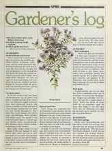 Better Homes & Gardens April 1981 Magazine Article: Gardener's log