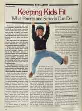 Better Homes & Gardens May 1981 Magazine Article: Keeping Kids Fit What Parents and Schools Can Do