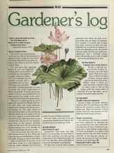 Better Homes & Gardens May 1981 Magazine Article: Gardener's log