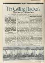 Better Homes & Gardens June 1981 Magazine Article: Tin Ceiling Revival: What's new (and old) overhead