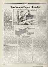 Better Homes & Gardens June 1981 Magazine Article: Handmade Paper How-To