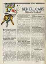 Better Homes & Gardens June 1981 Magazine Article: RENTAL CARS