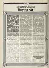 Better Homes & Gardens June 1981 Magazine Article: Investor's Guide to Buying Art
