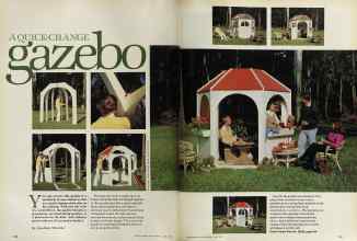 Better Homes & Gardens June 1981 Magazine Article: A QUICK-CHANGE gazebo