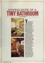 Better Homes & Gardens August 1981 Magazine Article: MAKING MORE OF A TINY BATHROOM
