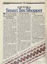 Better Homes & Gardens August 1981 Magazine Article: HOW TO BE A Smart Tire Shopper