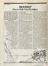Better Homes & Gardens August 1981 Magazine Article: MOVING? How to Help Your Pet Adjust